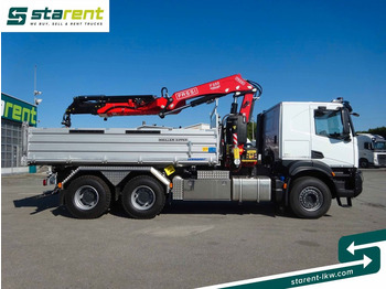 New Tipper, Crane truck Iveco T-WAY 6x4, Meiller 3-Seiten Kipper, Frontkran: picture 4