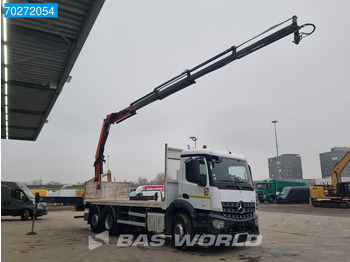 Dropside/ Flatbed truck, Crane truck Mercedes-Benz Arocs 2536 6X2 Palfinger PK 16002 Crane Lenkasche Euro 6: picture 4