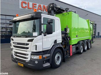 Garbage truck Scania P 360 Faun 18m³ + Hiab crane + Underground Container Washing Installation: picture 2