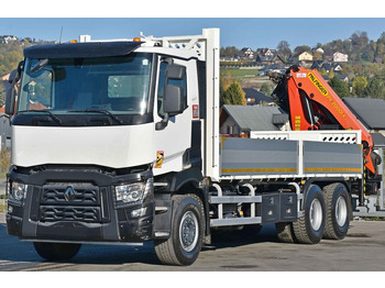 Crane truck, Dropside/ Flatbed truck Renault C 380 *PRITSCHE 6,80m * PK 20001 - KC + FUNK*6x4: picture 4