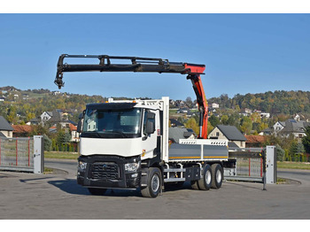 Crane truck, Dropside/ Flatbed truck Renault C 380 *PRITSCHE 6,80m * PK 20001 - KC + FUNK*6x4: picture 2