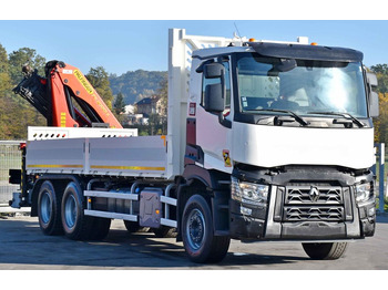 Crane truck, Dropside/ Flatbed truck Renault C 380 *PRITSCHE 6,80m * PK 20001 - KC + FUNK*6x4: picture 3