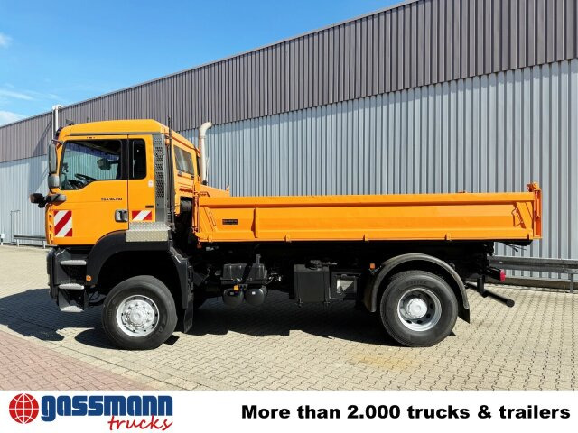 Tipper, Crane truck MAN TGA 18.310 4x4 BL, Winterdienstausstattung: picture 14