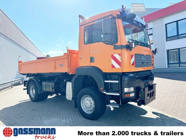 Tipper, Crane truck MAN TGA 18.310 4x4 BL, Winterdienstausstattung: picture 10