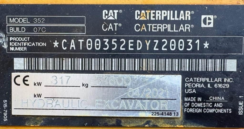 Crawler excavator CAT 352 Next Gen: picture 7