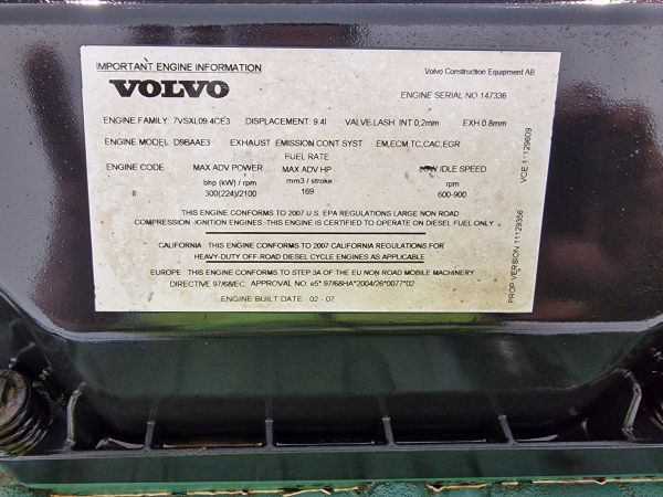 Engine for Construction machinery Volvo D9BAAE3 A25 A30 Engine (Plant): picture 11