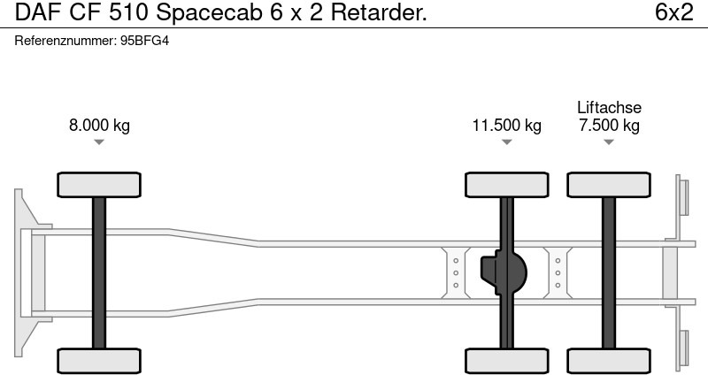Cab chassis truck DAF CF 510 Spacecab 6 x 2 Retarder.: picture 15