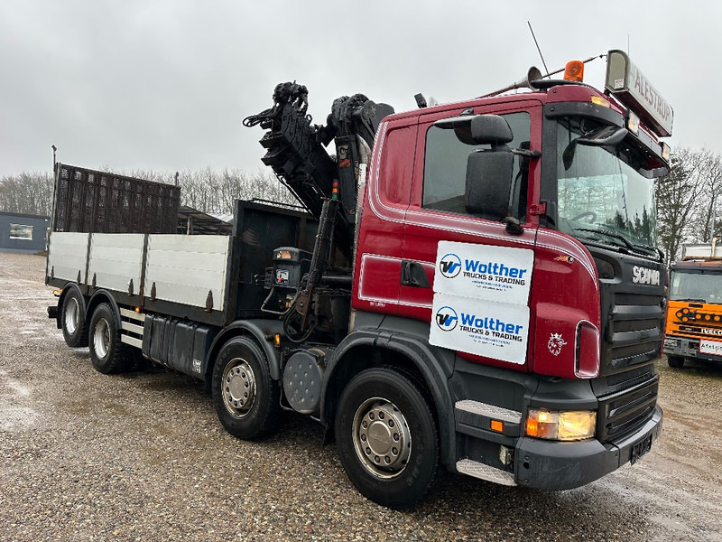 Crane truck Scania R480 8x2 // Hiab Hi-Duo 244 // Hydraulic ramp: picture 15