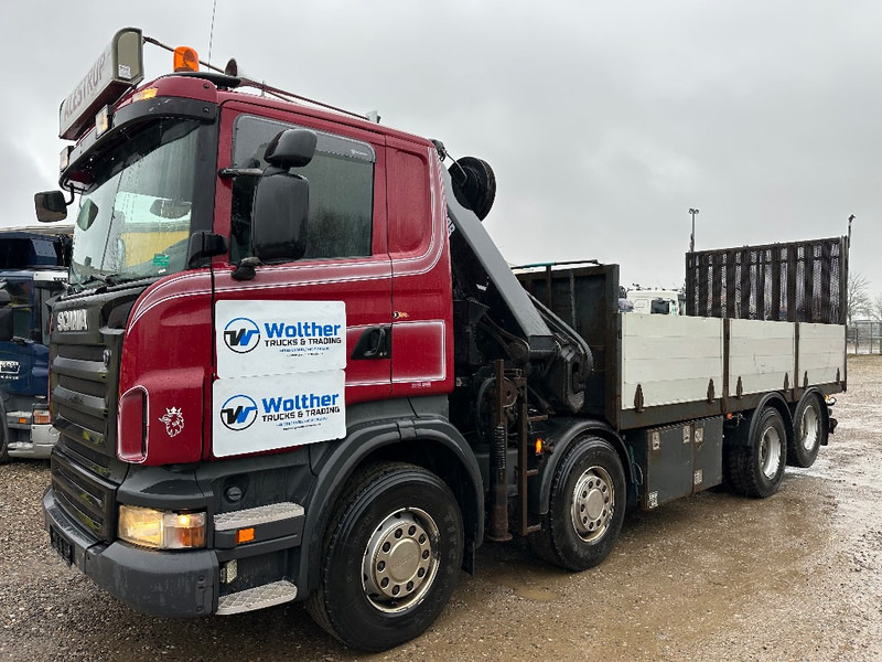 Crane truck Scania R480 8x2 // Hiab Hi-Duo 244 // Hydraulic ramp: picture 19