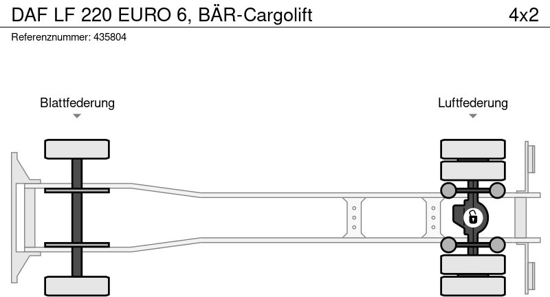 Box truck DAF LF 220 EURO 6, BÄR-Cargolift: picture 16