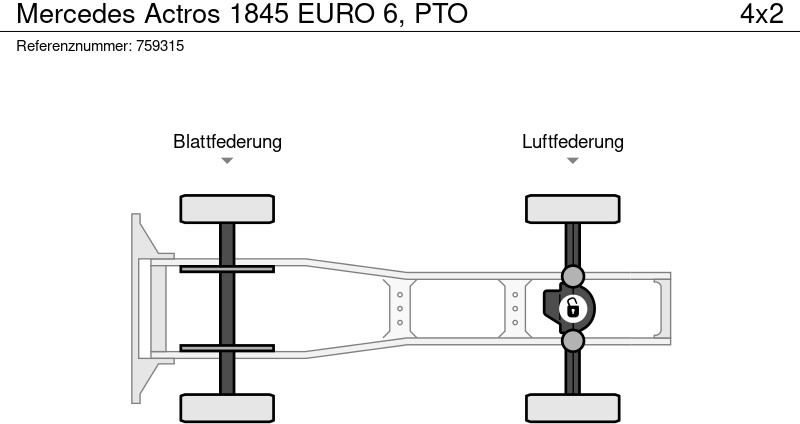 Tractor unit Mercedes-Benz Actros 1845 EURO 6, PTO: picture 13