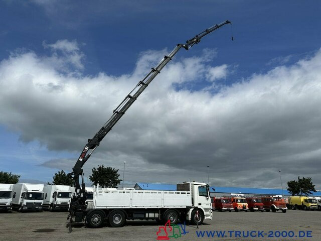 Dropside/ Flatbed truck, Crane truck Mercedes-Benz Actros 3244 Hiab 377 FlyJib+ Winde Hakenhöhe 30m: picture 9