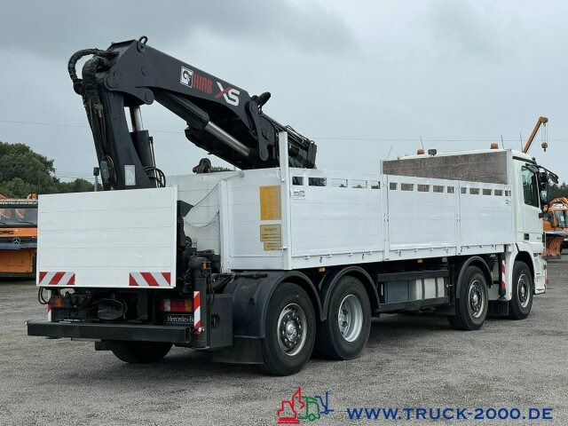 Dropside/ Flatbed truck, Crane truck Mercedes-Benz Actros 3244 Hiab 377 FlyJib+ Winde Hakenhöhe 30m: picture 14