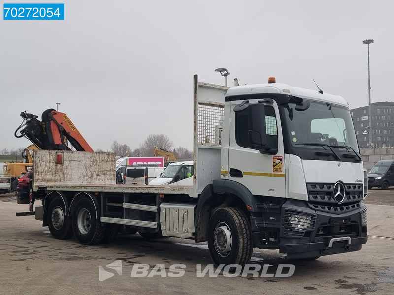 Dropside/ Flatbed truck, Crane truck Mercedes-Benz Arocs 2536 6X2 Palfinger PK 16002 Crane Lenkasche Euro 6: picture 10