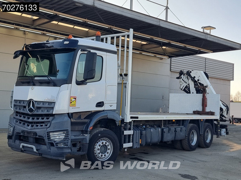 Dropside/ Flatbed truck, Crane truck Mercedes-Benz Arocs 2636 6X4 HIAB X-HIDUO 188 ES-S Crane Kran Big axle Euro 6: picture 8