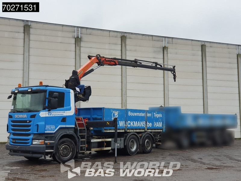 Dropside/ Flatbed truck, Crane truck Scania R440 6X2 Palfinger PK16001 Crane Kran Lift+Lenkachse Euro 5: picture 6