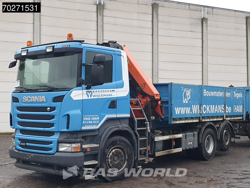 Dropside/ Flatbed truck, Crane truck Scania R440 6X2 Palfinger PK16001 Crane Kran Lift+Lenkachse Euro 5: picture 20