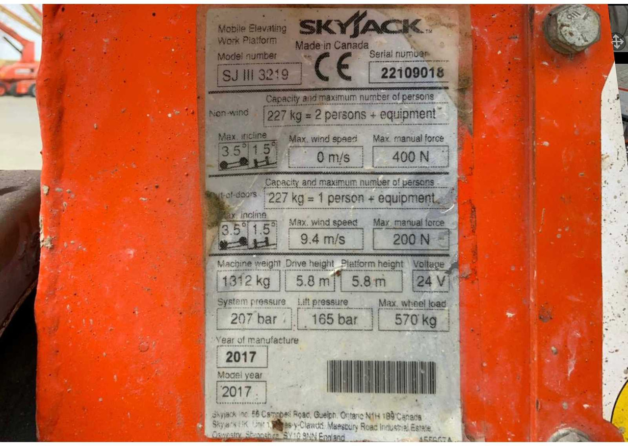 Aerial platform SkyJack SJ III 3219: picture 25