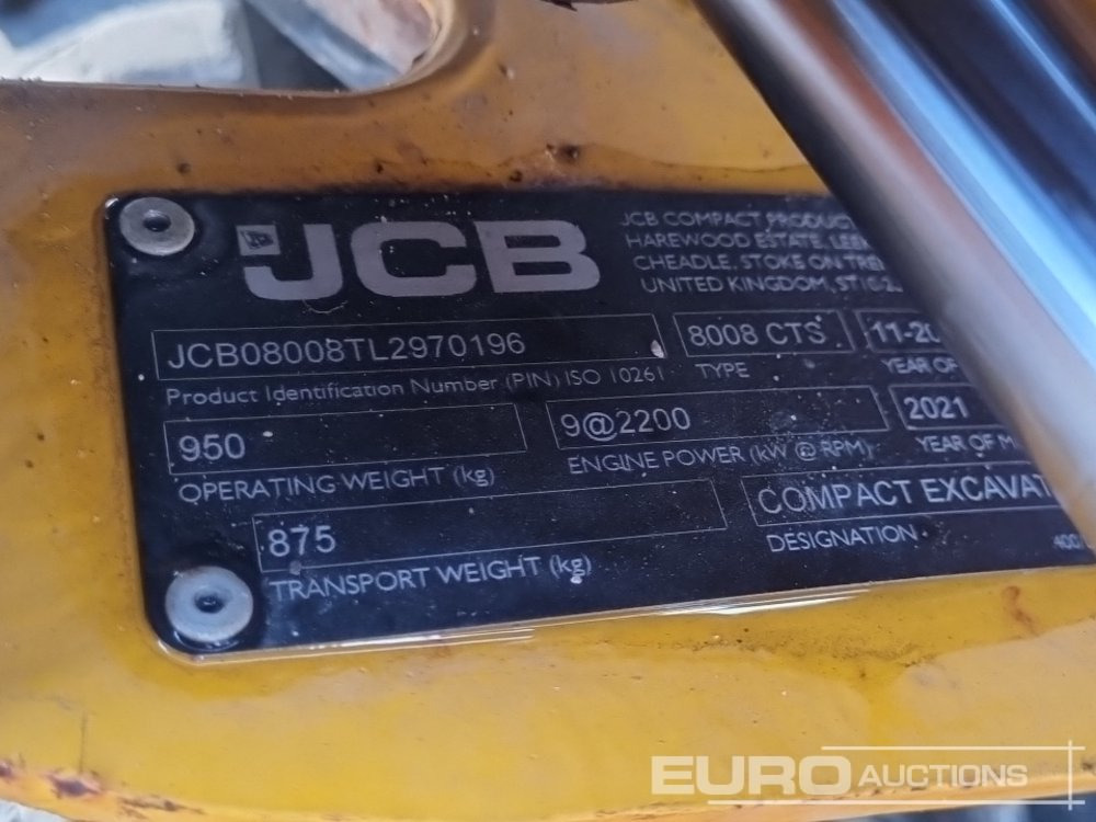 Mini excavator 2020 JCB 8008CTS: picture 46