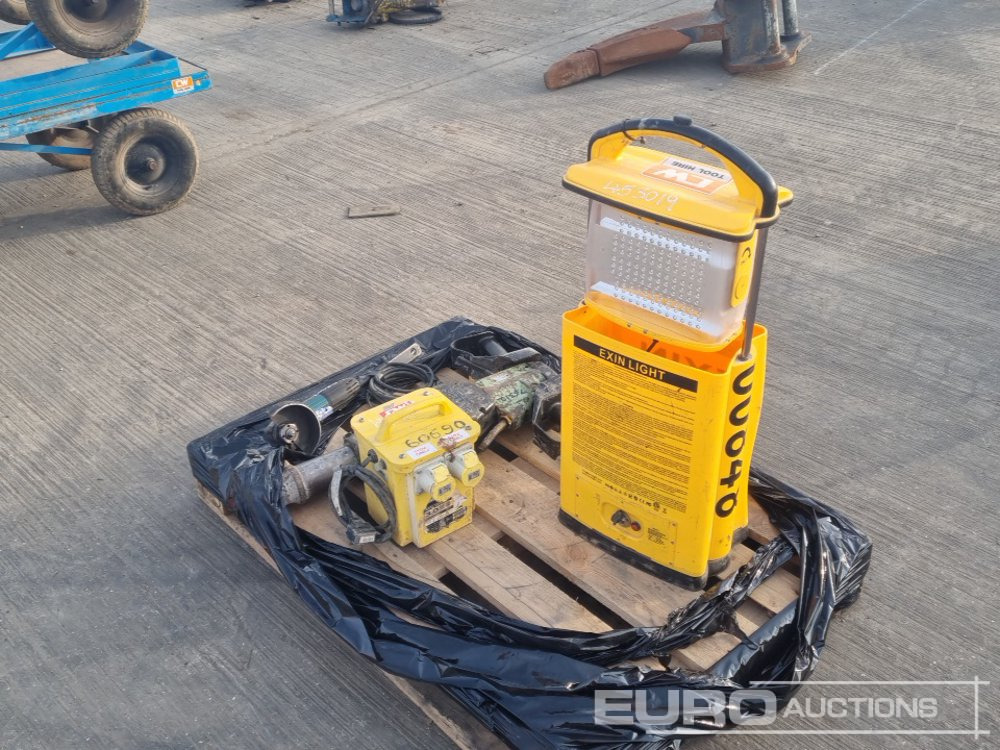 Construction equipment 240Volt Portable Light, 110Volt Transformer, 110Volt Grinder, Pneumatic Handheld Breaker: picture 7