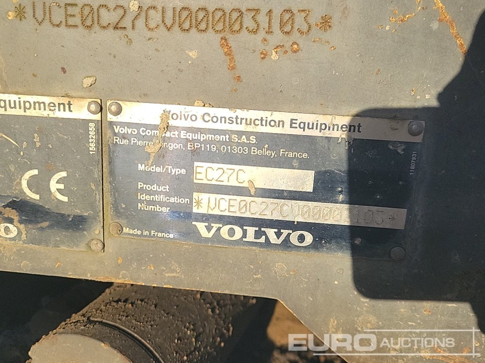 Mini excavator Volvo EC27C: picture 48